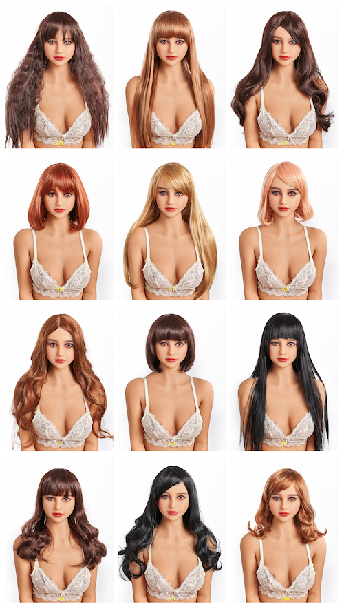 A selection of wigs for your fuck doll